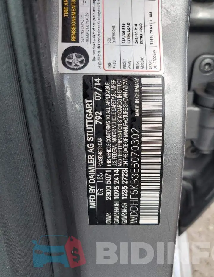 WDDHF5KB3EB070302 Photo# 12