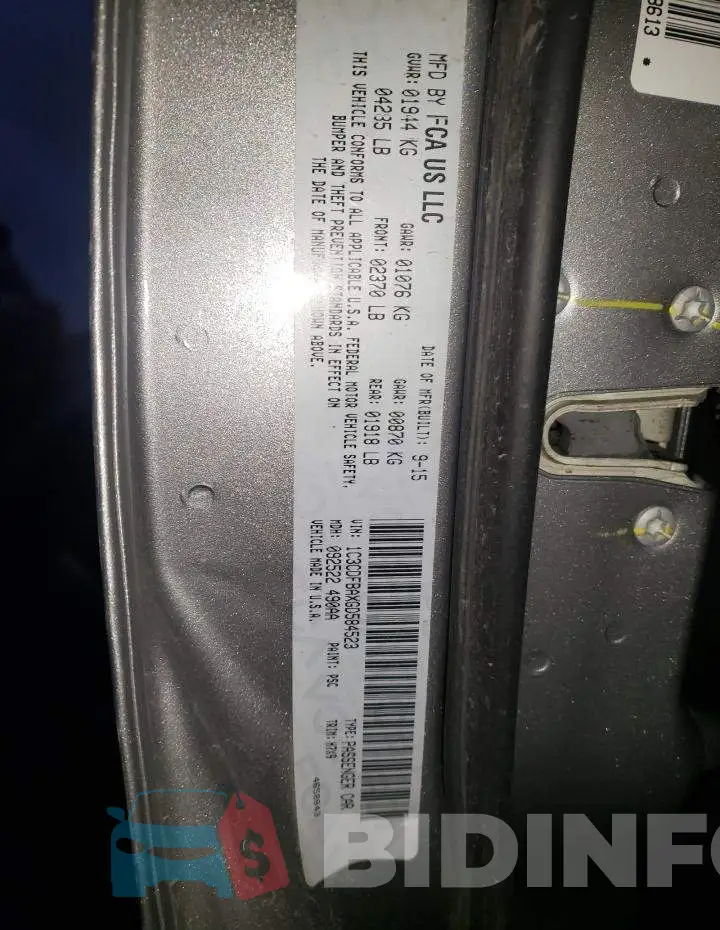 1C3CDFBAXGD584523 Photo# 12