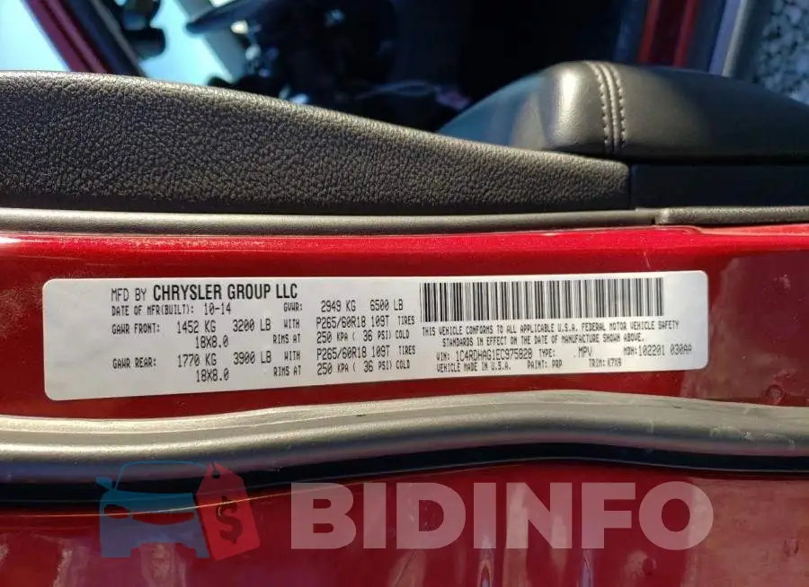 1C4RDHAG1EC975828 Photo# 14