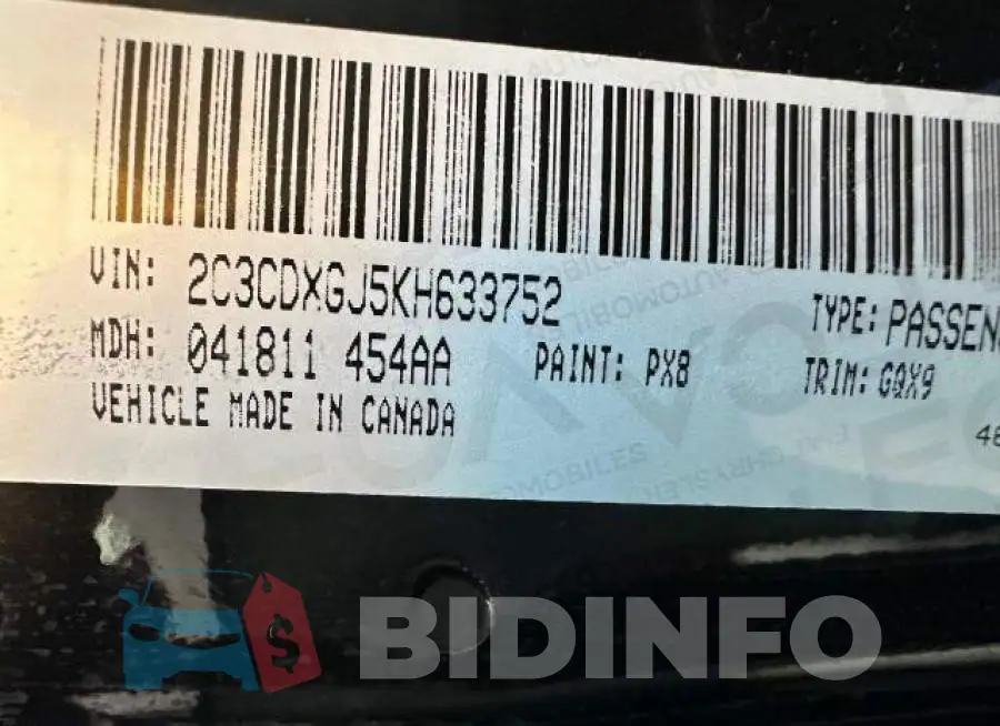 2C3CDXGJ5KH633752 Photo# 10