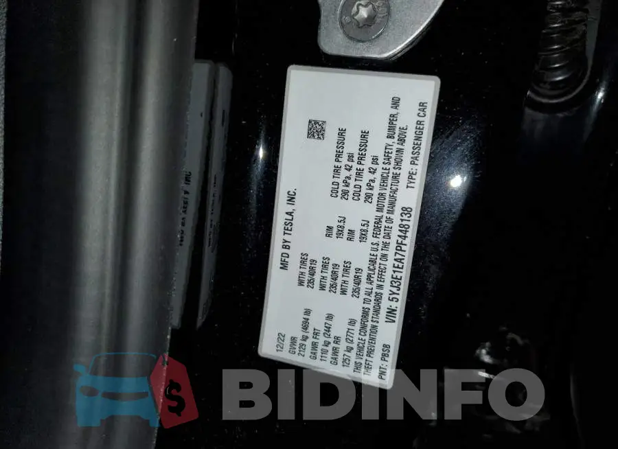 5YJ3E1EA7PF448138 Photo# 12