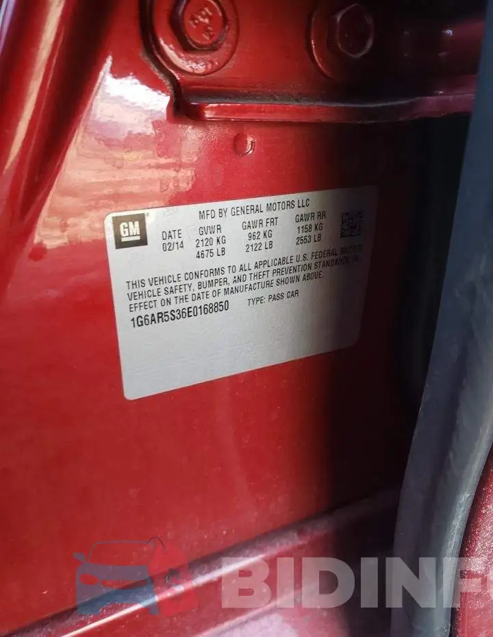 1G6AR5S36E0168850 Photo# 12