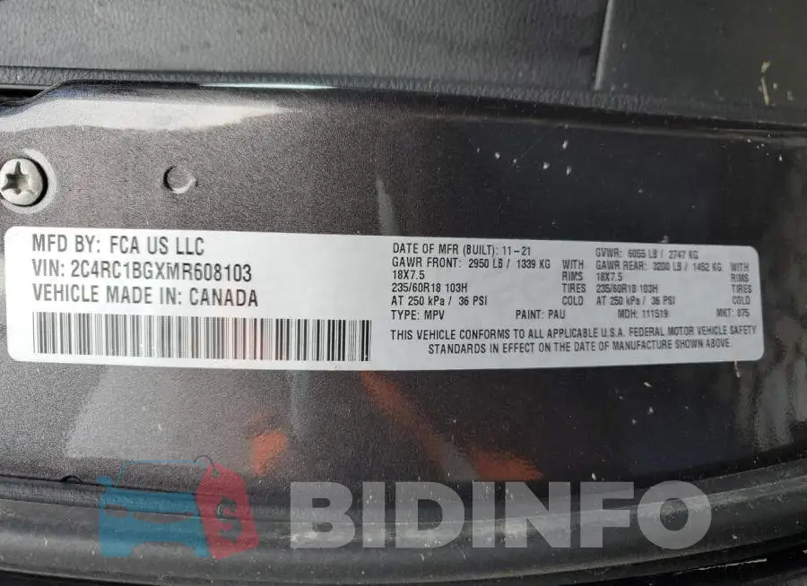 2C4RC1BGXMR608103 Photo# 13