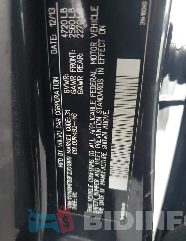 YV140MFB9F2301889 Photo# 12