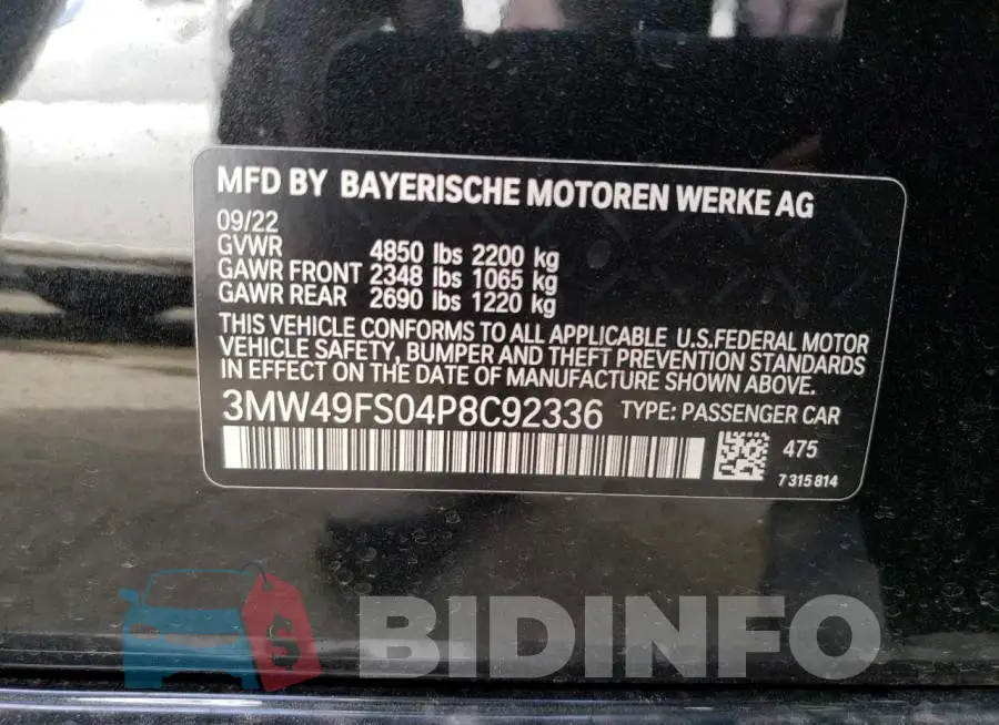 3MW49FS04P8C92336 Photo# 12