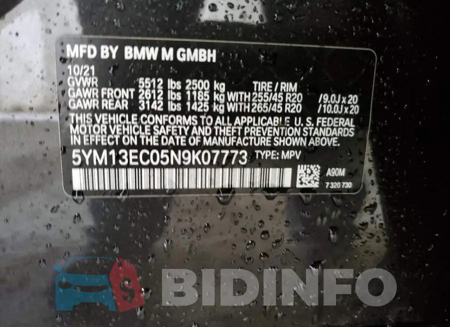 5YM13EC05N9K07773 Photo# 13