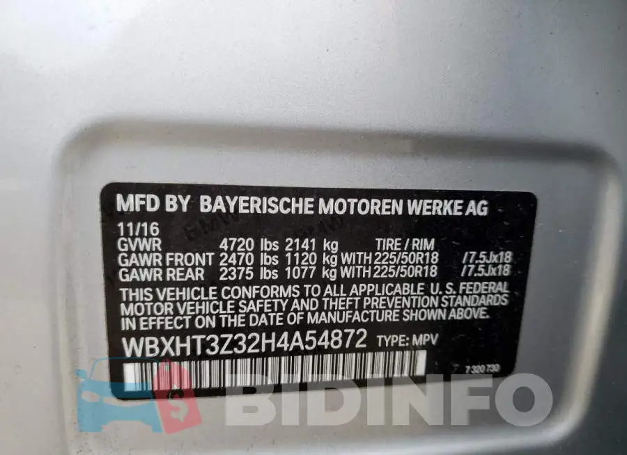 WBXHT3Z32H4A54872 Photo# 12