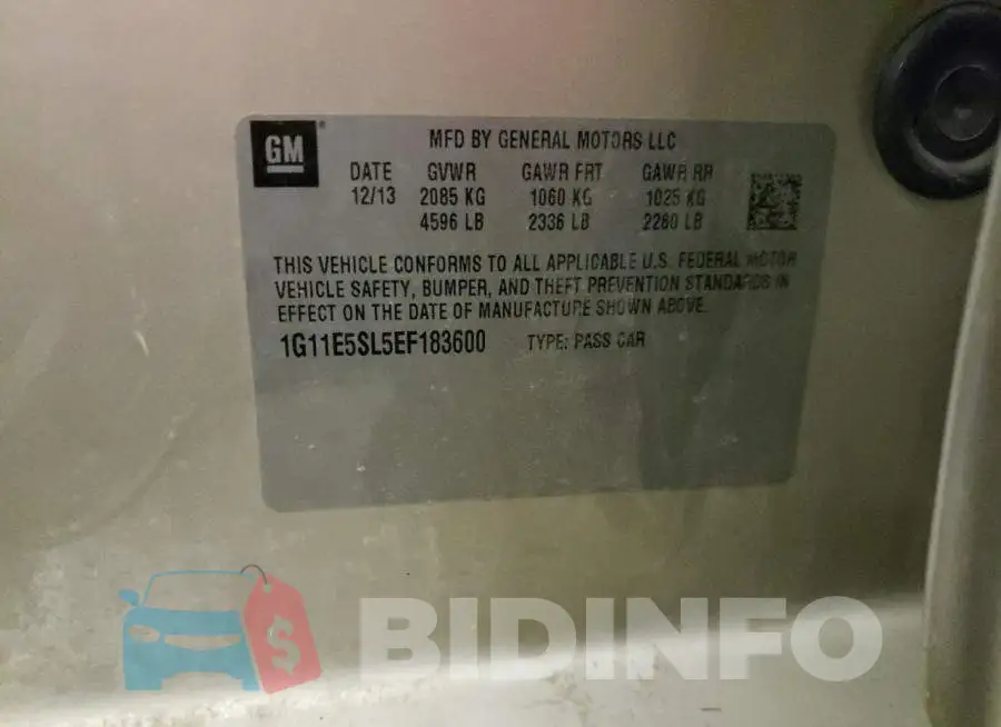 1G11E5SL5EF183600 Photo# 12