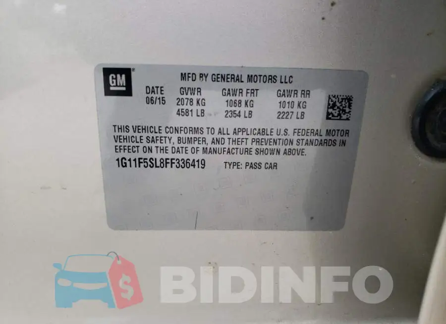 1G11F5SL8FF336419 Photo# 12