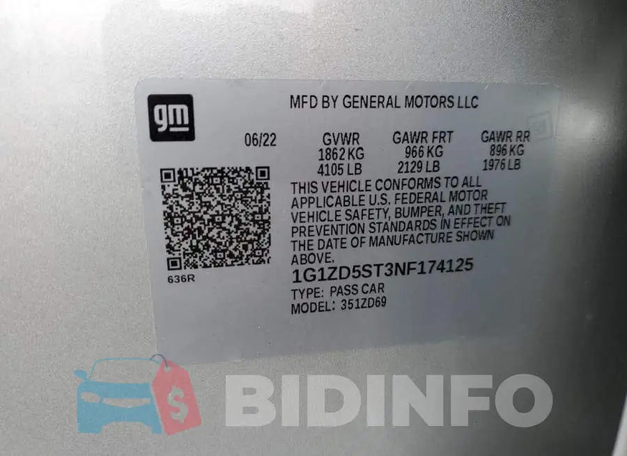1G1ZD5ST3NF174125 Photo# 12