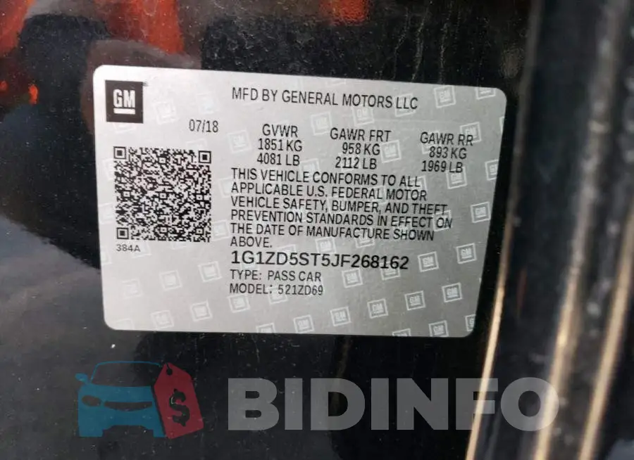 1G1ZD5ST5JF268162 Photo# 12
