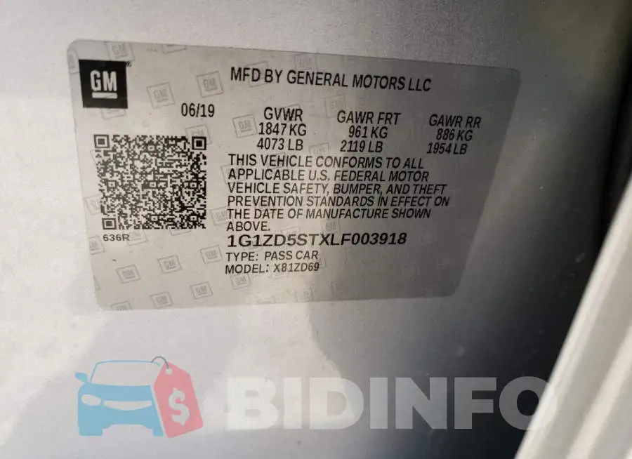 1G1ZD5STXLF003918 Photo# 12