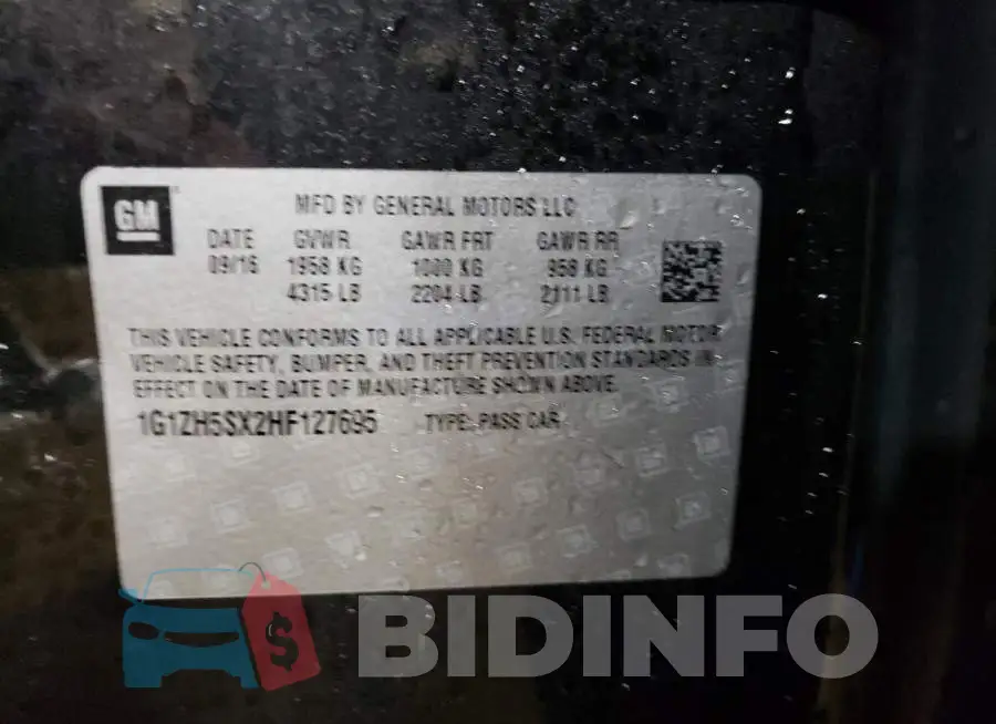1G1ZH5SX2HF127695 Photo# 12