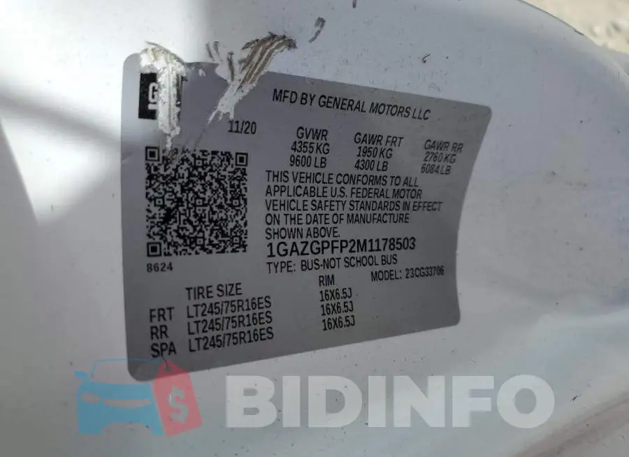 1GAZGPFP2M1178503 Photo# 13