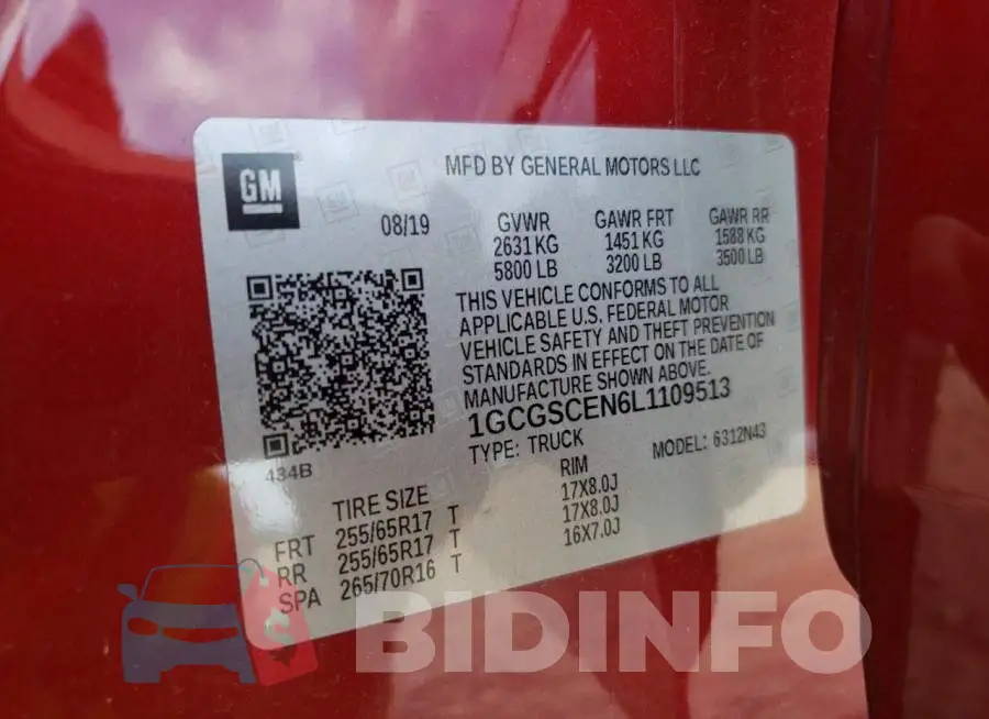 1GCGSCEN6L1109513 Photo# 13