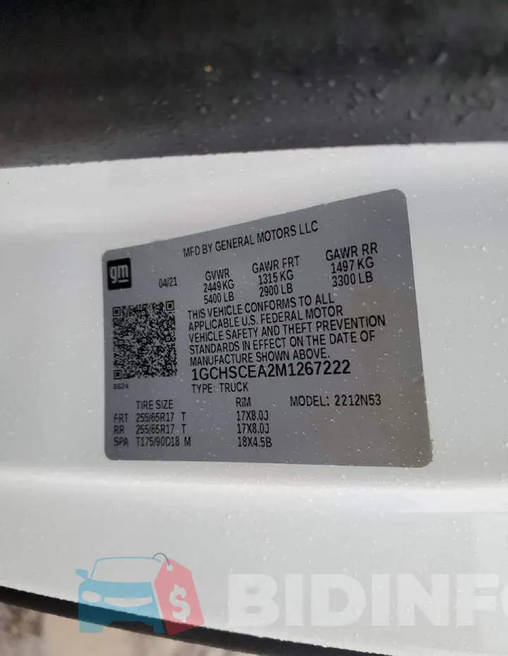 1GCHSCEA2M1267222 Photo# 12