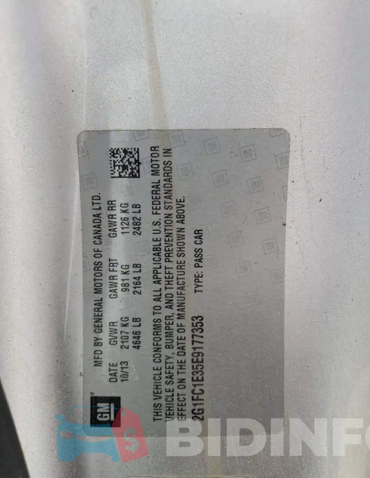 2G1FC1E35E9177353 Photo# 12
