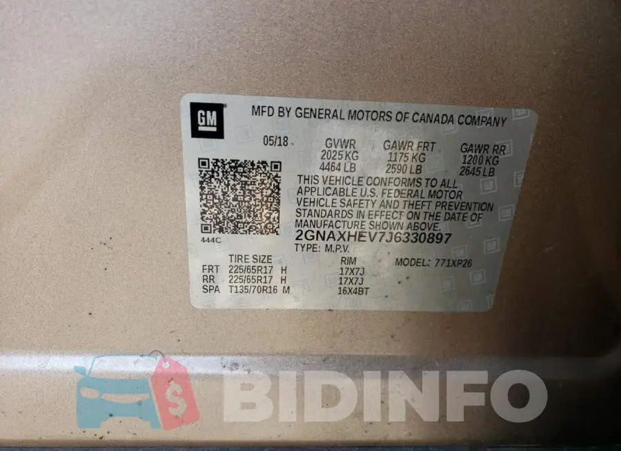 2GNAXHEV7J6330897 Photo# 13