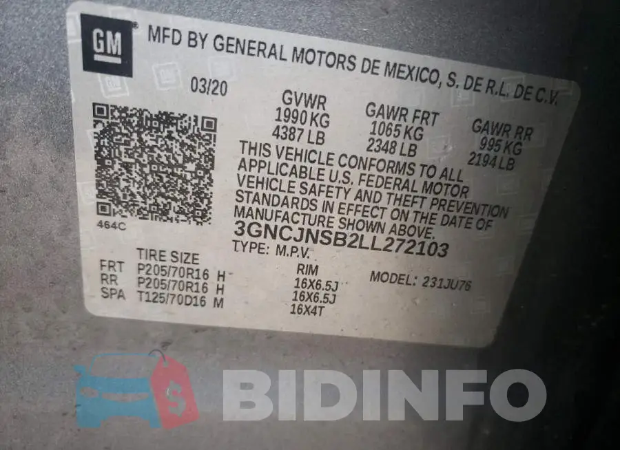 3GNCJNSB2LL272103 Photo# 13