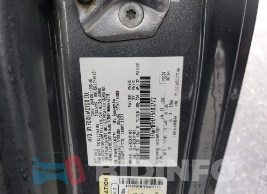 1FA6P8TH7F5403772 Photo# 13
