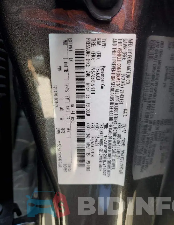 1FADP3E29HL218527 Photo# 12