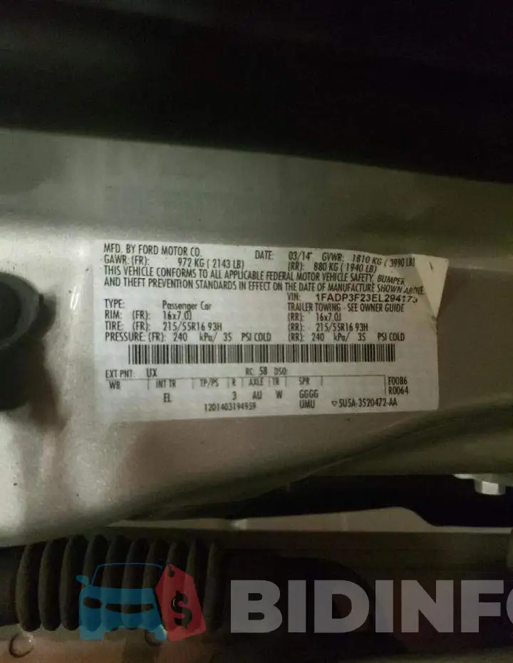 1FADP3F23EL294173 Photo# 12