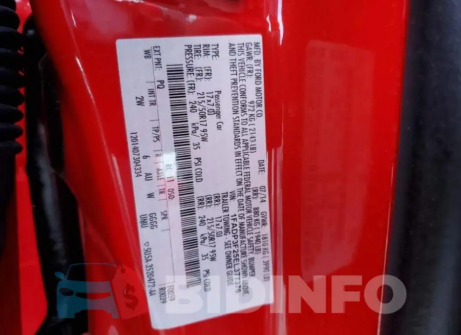 1FADP3F25EL377376 Photo# 12