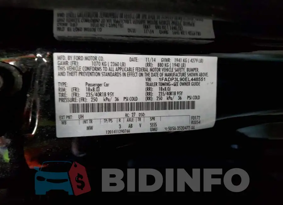 1FADP3L90EL448551 Photo# 13