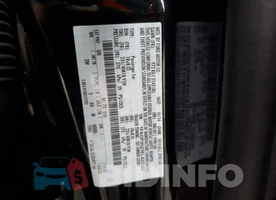 1FADP3N23EL423322 Photo# 12
