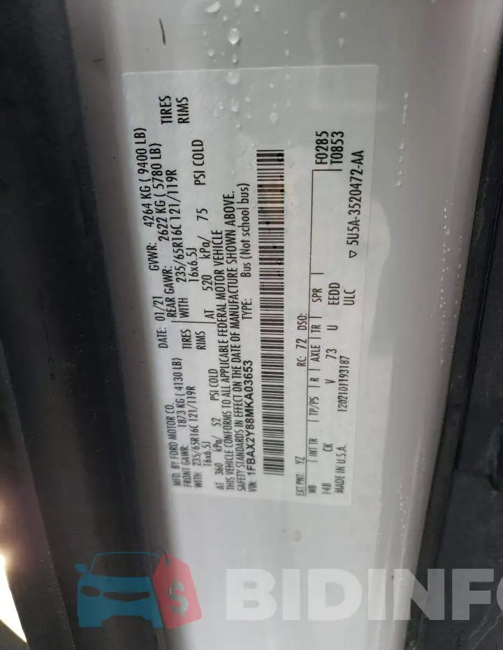 1FBAX2Y88MKA03653 Photo# 13