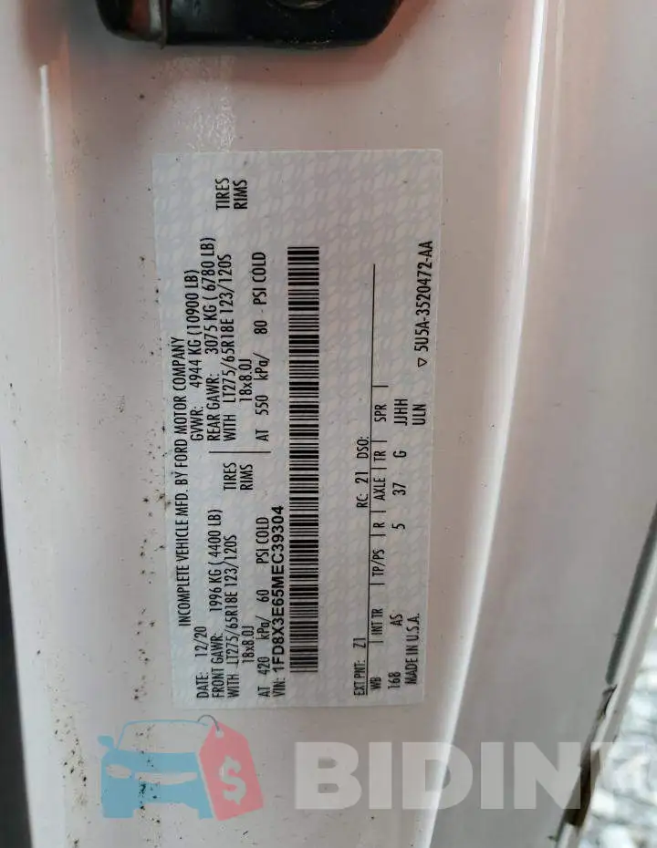 1FD8X3E65MEC39304 Photo# 13