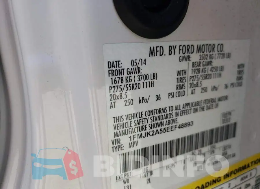 1FMJK2A55EEF48893 Photo# 13