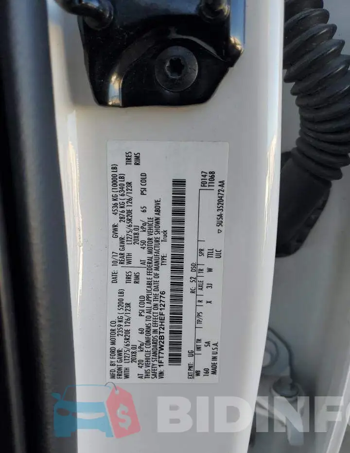 1FT7W2BT2HEF12776 Photo# 12