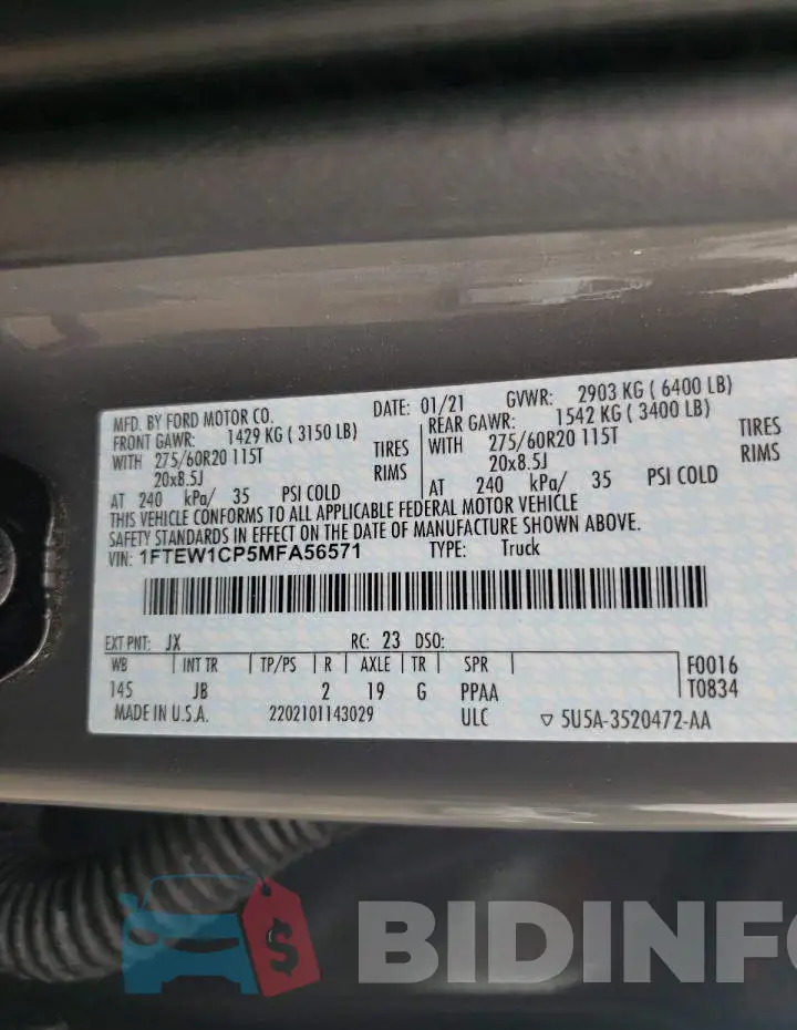 1FTEW1CP5MFA56571 Photo# 12