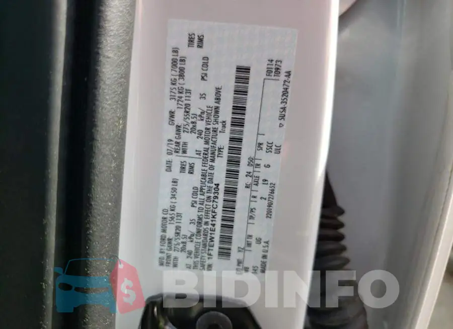 1FTEW1E41KFC79304 Photo# 12