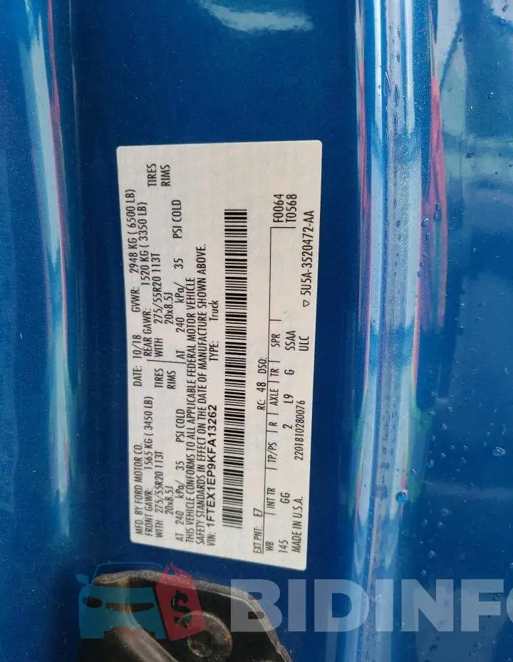 1FTEX1EP9KFA13262 Photo# 12