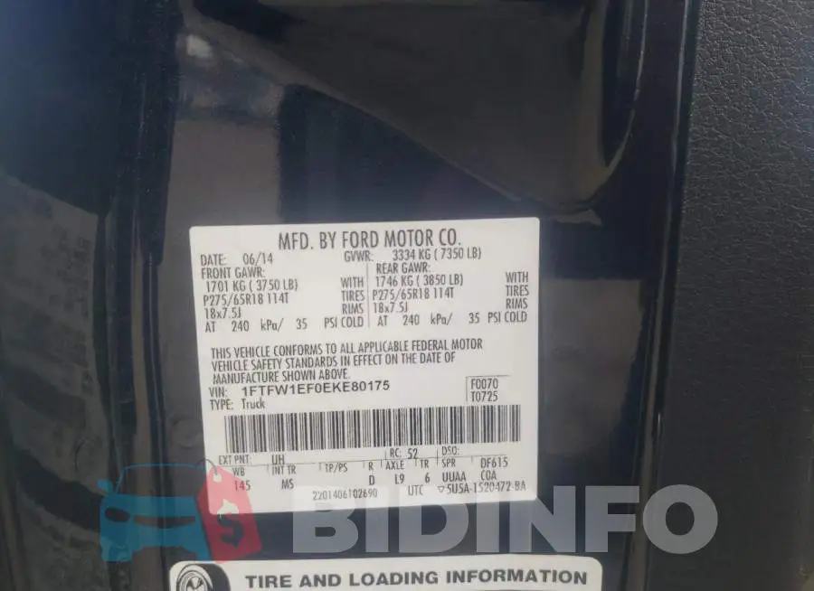 1FTFW1EF0EKE80175 Photo# 12