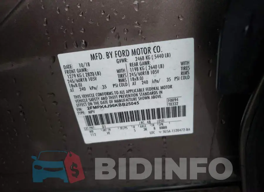 2FMPK4J96KBB25045 Photo# 12
