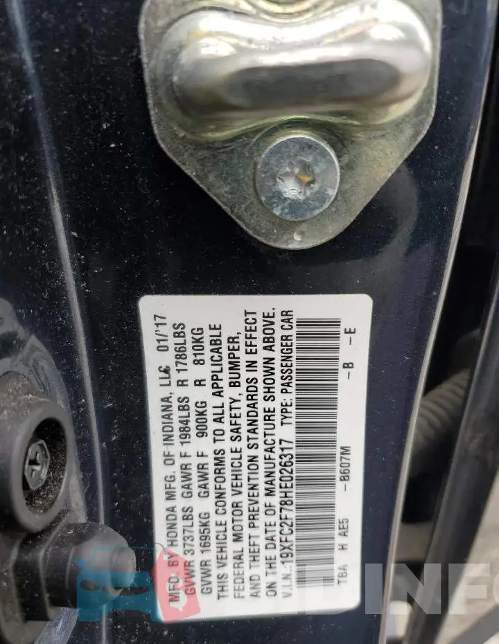 19XFC2F78HE026317 Photo# 12
