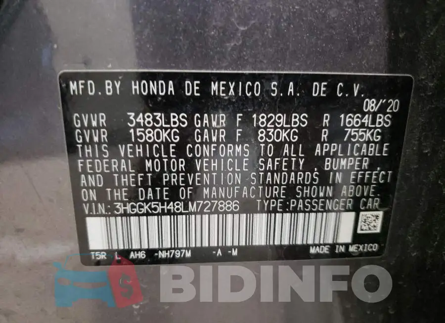 3HGGK5H48LM727886 Photo# 12