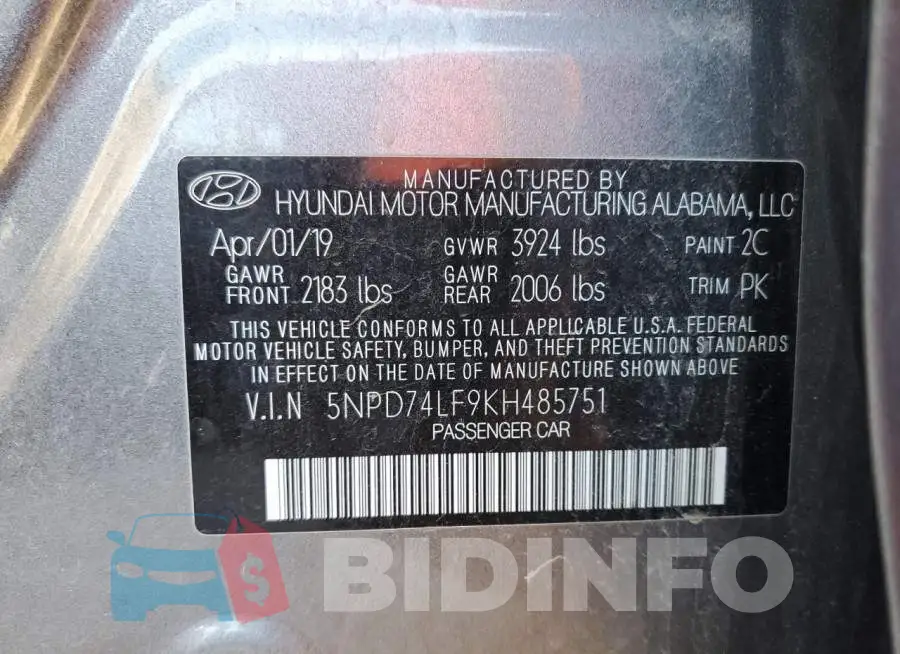 5NPD74LF9KH485751 Photo# 12