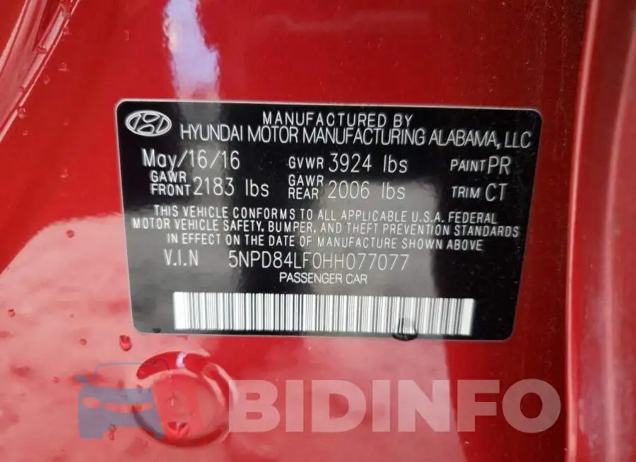 5NPD84LF0HH077077 Photo# 12