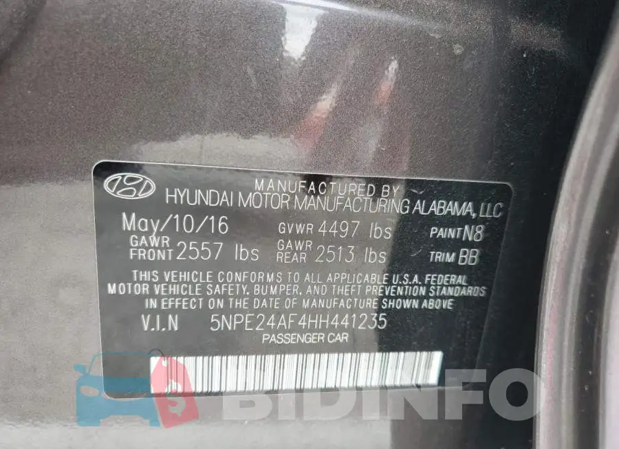 5NPE24AF4HH441235 Photo# 12
