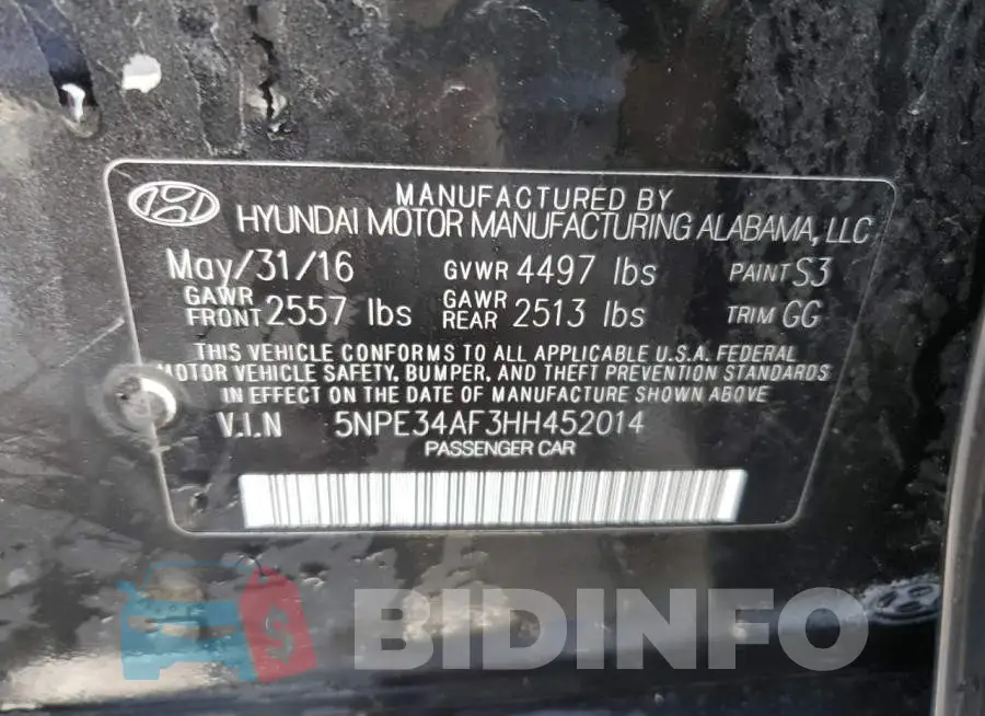 5NPE34AF3HH452014 Photo# 13