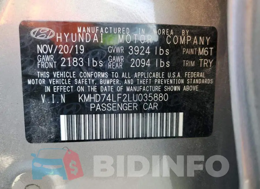 KMHD74LF2LU035880 Photo# 12