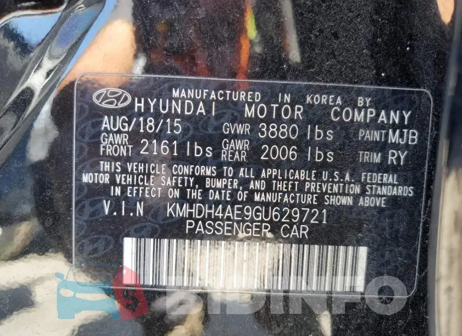 KMHDH4AE9GU629721 Photo# 13