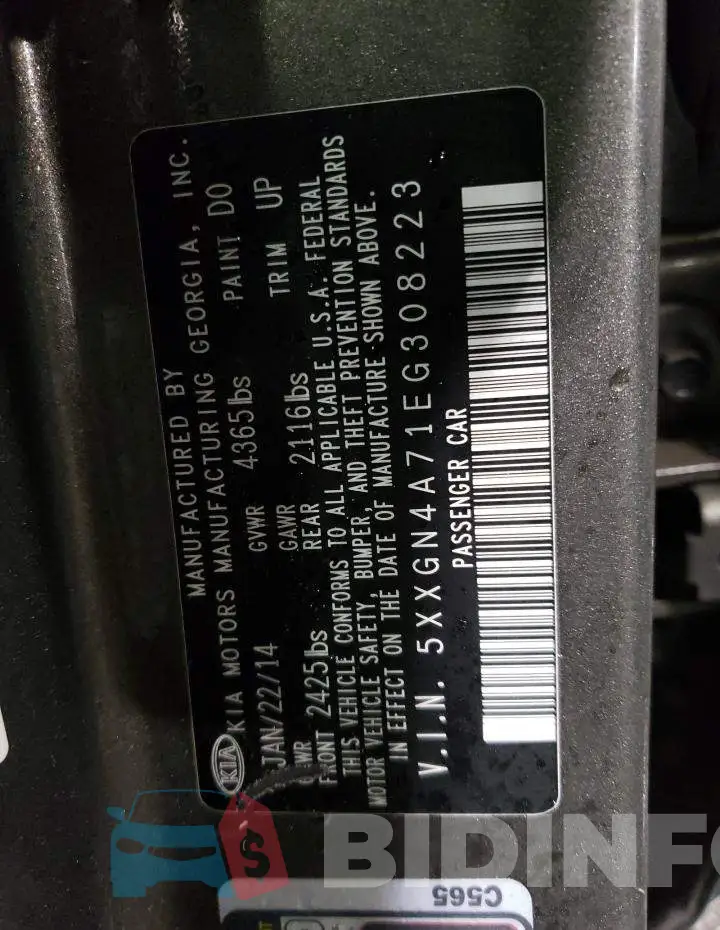 5XXGN4A71EG308223 Photo# 12