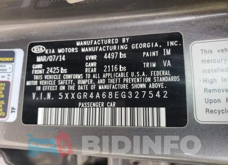 5XXGR4A68EG327542 Photo# 12