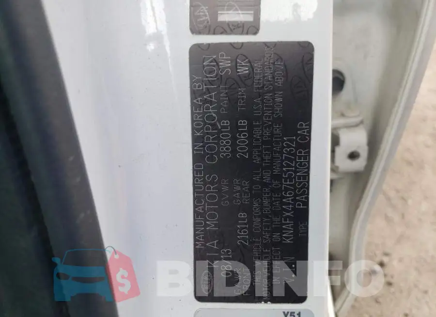 KNAFX4A67E5127321 Photo# 12