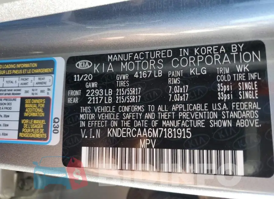 KNDERCAA6M7181915 Photo# 10